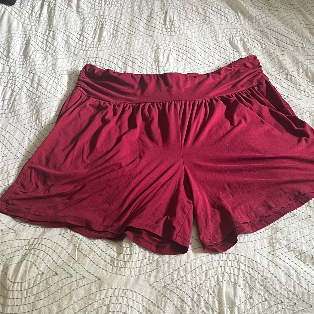 ActiveZone USA High Waist Shorts-Beautiful burgundy color- So soft